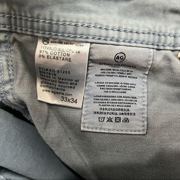 Mens AG “The Graduate” Blue Pants in Size 33 x 34 - Picture 4 of 4